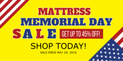 Memorial Day Mattress Sale Banner