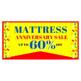 % Off Mattress Anniversary Sale Banner