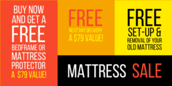 Buy a Mattress and Get a Free Bed Frame Sale Banner