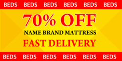 % Off Brand Name Mattress Banner