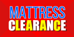 Mattress Clearance Multi Colored Lettering Sale Banner