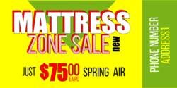 Mattress Zone Sale Banner