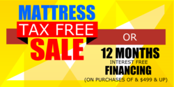 Mattress Tax Free Financing Banner