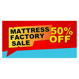 Mattress Factory % Off Sale Banner