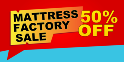 Mattress Factory % Off Sale Banner