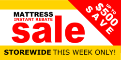 Instant Rebate Mattress Storewide Sale Banner