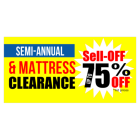 Semi Annual Mattress Clearance Sale Banner