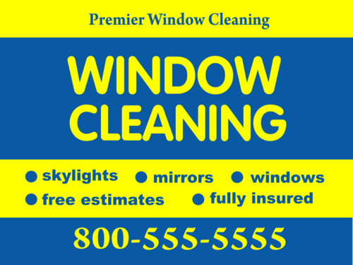 Window Washing Yard Signs