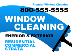 Interior and Exterior  Residential and Commercial Brandable Window Cleaning Yard Sign