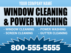 Power Wash Window Cleaning Yard Sign