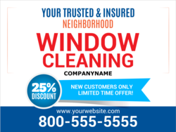 Trusted and Insured Brandable Window Cleaning Yard Sign