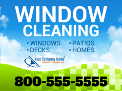 Sky Over Meadow Design Window Cleaning Yard Sign With Service Listing