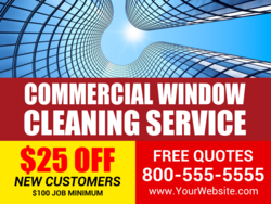 Skyscraper Window Photo Commercial Window Cleaning Service Yard Sign