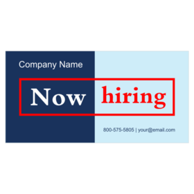 Personalized Now Hiring Banner