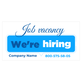 Job Vacancy We're Hiring Banner