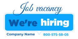 Job Vacancy We're Hiring Banner