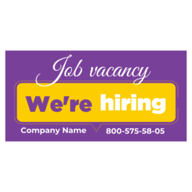 Job Vacancy Company Hiring Banner