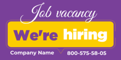 Job Vacancy Company Hiring Banner