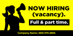Full and Part Time Hiring Banner