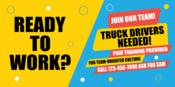 Now Hiring Truck Drivers Banner