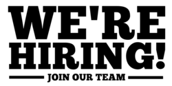 Black and White We're Hiring Banner