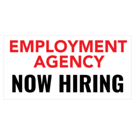 Employment Agency Now Hiring Banner