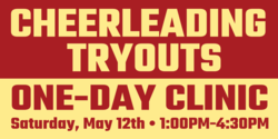 Two Colored Cheerleading Tryouts Banner