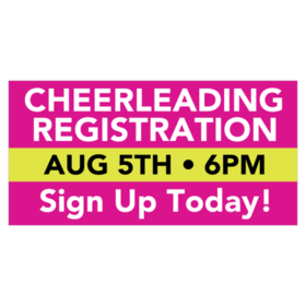 Cheerleading Registration Announcement Banner