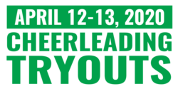 One Color Cheerleading Tryouts Date Announcement Banner