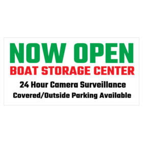 Boat Storage Now Open Banner