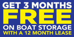 Three Months Free Boat Storage Banner