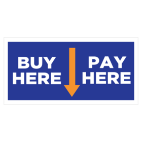 Buy Here Pay Here Directional Banner