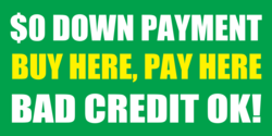 0 Down Buy Here Pay Here Banner