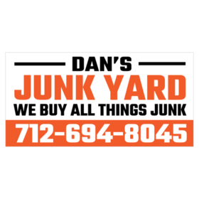 We By Junk Junk Yard Banner