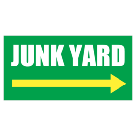 Directional Junk Yard Entrance Banner