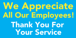 We Appreciate All Out Employees Banner