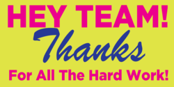 Thank Team For Hard Work Banner