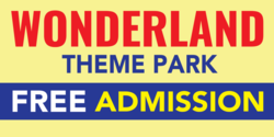 Amusement Theme Park Free Admission Banner