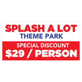 % OFF Discount Water Park Banner