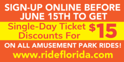 Online Ticket Purchase Amusement Park Banner