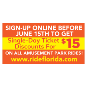 Online Ticket Purchase Amusement Park Banner