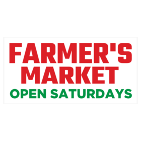 Farmer's Market Open Saturdays Banner