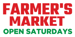 Farmer's Market Open Saturdays Banner