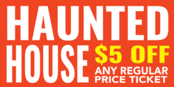 Haunted House $ Off Ticket Selling Banner