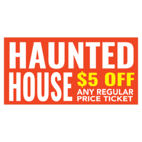 Haunted House $ Off Ticket Selling Banner