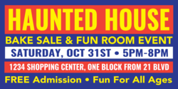 Hunted House Event Admission Announcement Banner