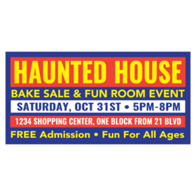 Hunted House Event Admission Announcement Banner
