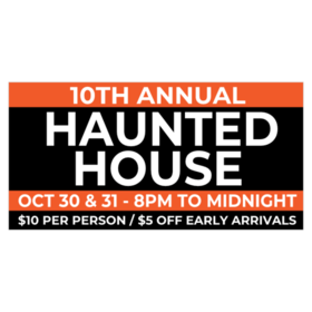 Annual Haunted House Ticket Selling Banner