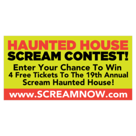 Haunted House Scream Context Announcement Banner