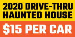 Drive-Thru Haunted House Price Per Car Admission Banner